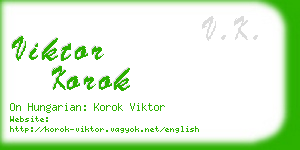 viktor korok business card